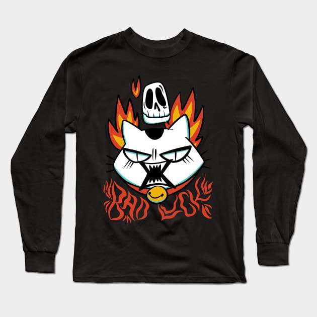 Mean Cats Long Sleeve T-Shirt by Marta Piedra